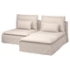 SÖDERHAMN 2er-Sofa mit Récamiere, Gransel natur