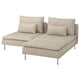 SÖDERHAMN 2er-Sofa mit Récamiere, Hillared beige