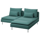 SÖDERHAMN 2er-Sofa mit Récamiere, Kelinge grautürkis
