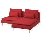 SÖDERHAMN 2er-Sofa mit Récamiere, Tonerud rot
