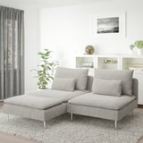 SÖDERHAMN 2er-Sofa, mit Récamiere/Viarp beige/braun