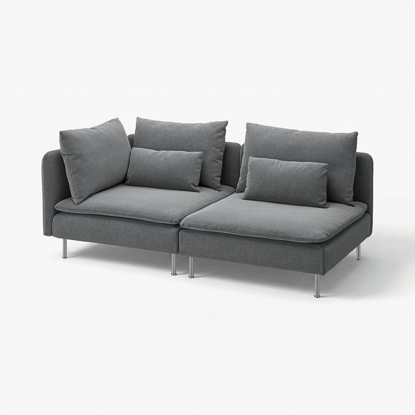 SÖDERHAMN 3er-Sofa, ohne Abschluss/Johanneshov dunkelgrau