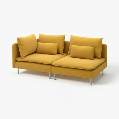 SÖDERHAMN 3er-Sofa, ohne Abschluss/Kelinge dunkelgelb