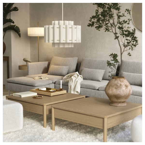 SÖDERHAMN 4er-Bettsofa, mit Récamiere/Viarp beige/braun