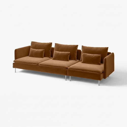 SÖDERHAMN 4er-Sofa, Alhamn dunkel gelbbraun