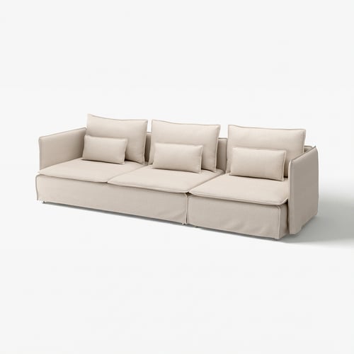 SÖDERHAMN 4er-Sofa, Gransel natur