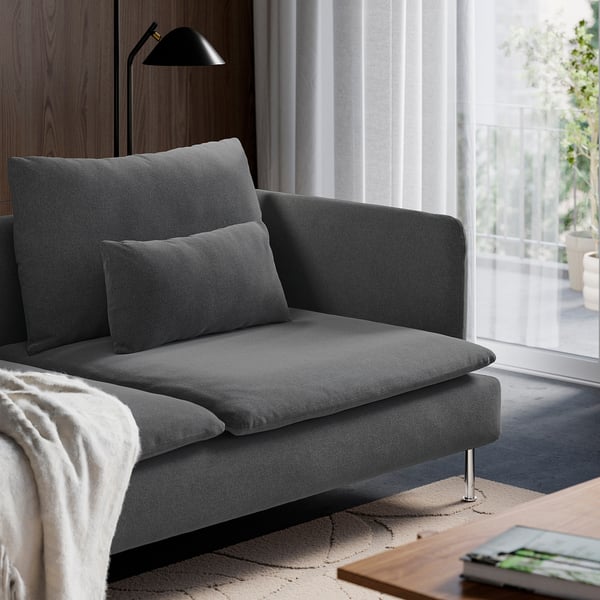 SÖDERHAMN 4er-Sofa, Johanneshov dunkelgrau
