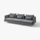 SÖDERHAMN 4er-Sofa, Johanneshov dunkelgrau