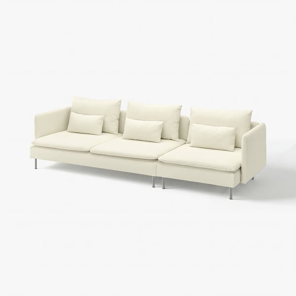SÖDERHAMN 4er-Sofa, Johanneshov elfenbeinweiß