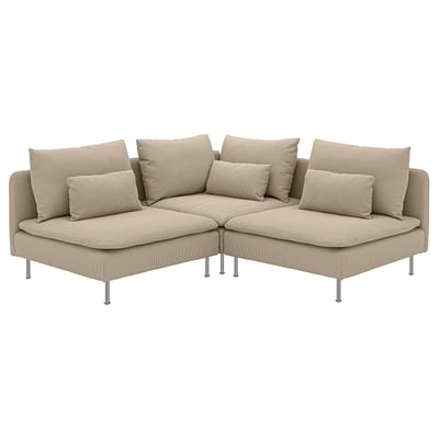 SÖDERHAMN Ecksofa 3-sitzig, Kelinge beige