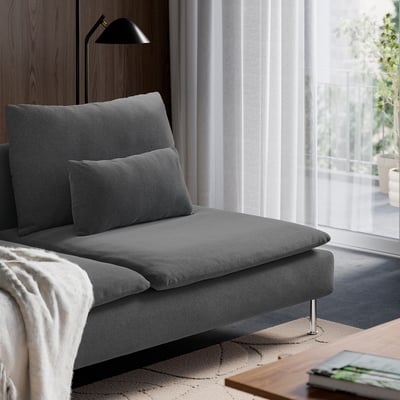 SÖDERHAMN Ecksofa 4-sitzig, ohne Abschluss/Johanneshov dunkelgrau