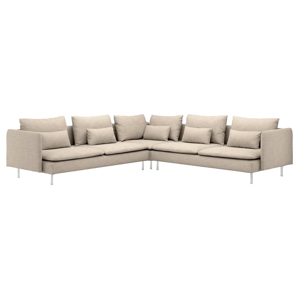 SÖDERHAMN Ecksofa 6-sitzig, Hillared beige