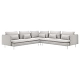 SÖDERHAMN Ecksofa 6-sitzig, Tallmyra weiß/schwarz