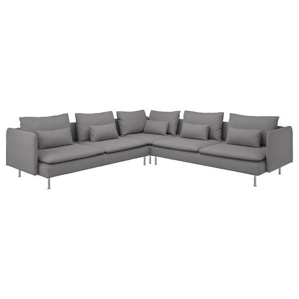 SÖDERHAMN Ecksofa 6-sitzig, Tonerud grau