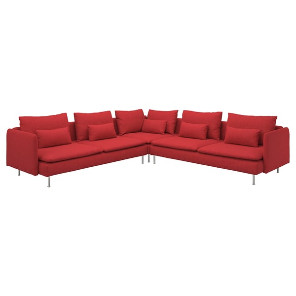 SÖDERHAMN Ecksofa 6-sitzig, Tonerud rot