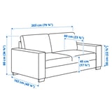 SÖRVALLEN 2er-Sofa, Tallmyra mittelgrau