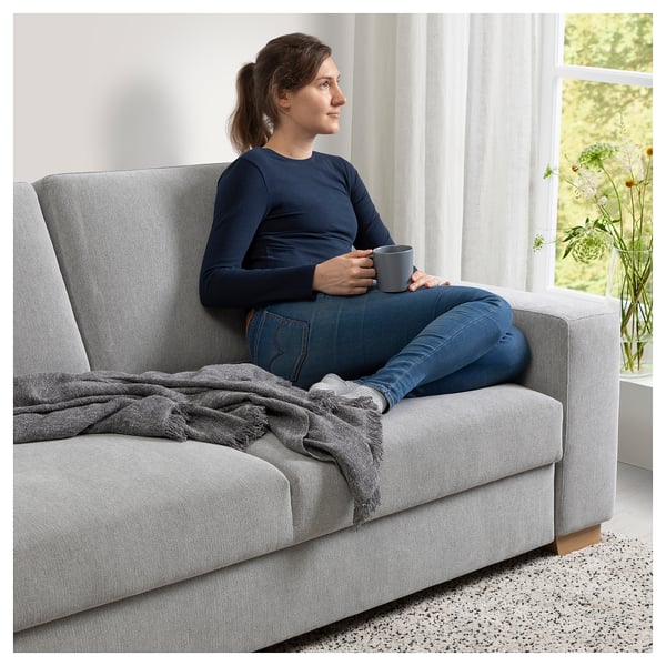 SÖRVALLEN 2er-Sofa, Tallmyra schwarz/weiß