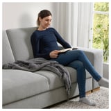 SÖRVALLEN 3er-Bettsofa mit Récamiere, links/Tallmyra schwarz/weiß