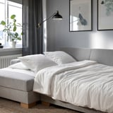 SÖRVALLEN 3er-Bettsofa mit Récamiere, links/Tallmyra schwarz/weiß
