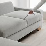SÖRVALLEN 3er-Bettsofa mit Récamiere, links/Tallmyra schwarz/weiß