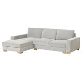 SÖRVALLEN 3er-Bettsofa mit Récamiere, links/Tallmyra schwarz/weiß