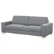 SÖRVALLEN 3er-Sofa, Lejde grau/schwarz