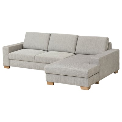 SÖRVALLEN 3er-Sofa, mit Récamiere rechts/Viarp beige/braun