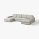 SÖRVALLEN 4er-Sofa mit Récamieren, Viarp beige/braun