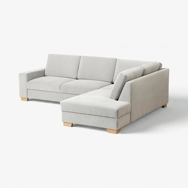 SÖRVALLEN Ecksofa 3-sitzig, ohne Abschluss rechts/Tallmyra schwarz/weiß