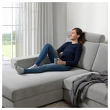 SÖRVALLEN Ecksofa 4-sitzig, mit Récamiere links/Tallmyra schwarz/weiß