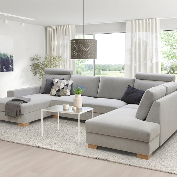 SÖRVALLEN Ecksofa 4-sitzig, mit Récamiere links/Tallmyra schwarz/weiß