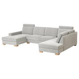 SÖRVALLEN Ecksofa 4-sitzig, mit Récamiere links/Tallmyra schwarz/weiß