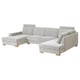 Option: SÖRVALLEN Ecksofa 4-sitzig, mit Récamiere links/Tallmyra schwarz/weiß