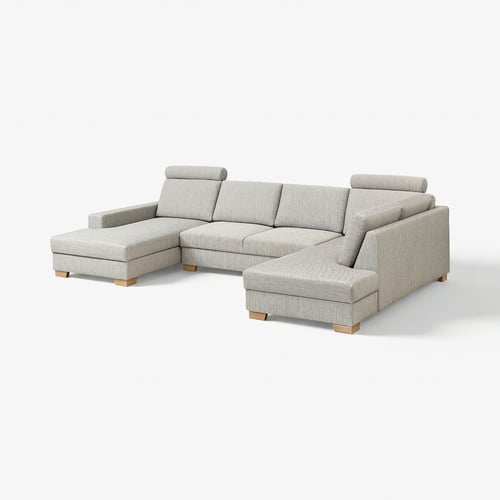 SÖRVALLEN Ecksofa 4-sitzig, mit Récamiere links/Viarp beige/braun