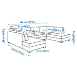 SÖRVALLEN Sofa, U-Form/4-sitzig, Tallmyra schwarz/weiß