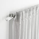 SOLDVÄRGMAL Gardinenstangen-Set, silberfarben, 120-210 cm 19 mm