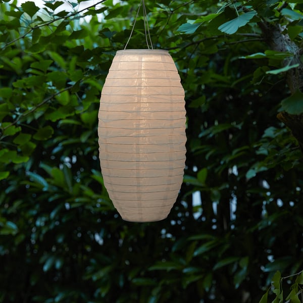 SOLVINDEN Solarhängeleuchte, LED - für draußen, oval weiß ...