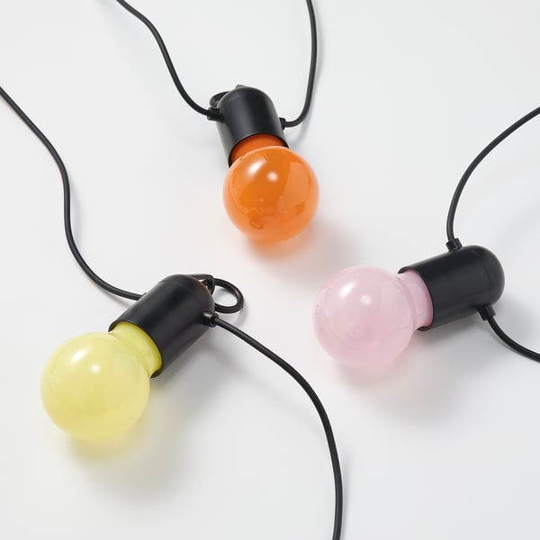 SOLVINDEN Lichterkette (12), LED, für draußen/bunt