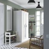 SONGESAND Kleiderschrank, weiß, 120x60x191 cm