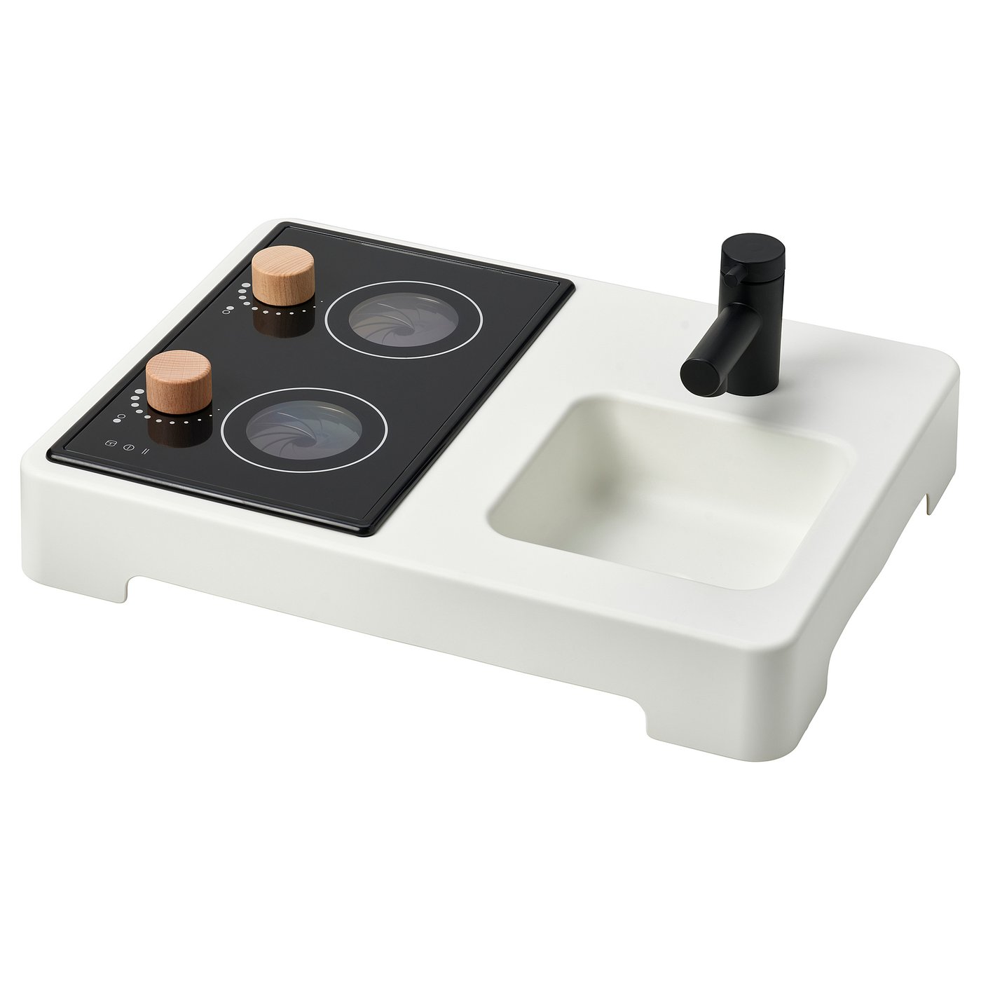 STENMUS Mini-Spielküche - weiß/schwarz