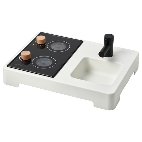 STENMUS Mini-Spielküche - weiß/schwarz