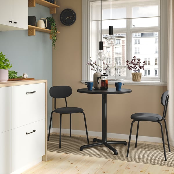 STENSELE / SANDSBERG Tisch und 2 Stühle, anthrazit/Remmarn anthrazit, 70 cm