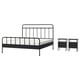 Option: STJÄRNÖ / GRÅFJÄLLET Schlafzimmermöbel 3er-Set, anthrazit, 180x200 cm