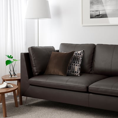 STOCKHOLM 3er-Sofa, Seglora dunkelbraun