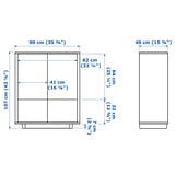 STOCKHOLM Schrank mit 2 Schubladen, Nussbaumfurnier, 90x107 cm