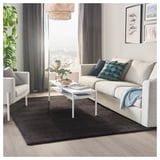 STOENSE Teppich Kurzflor, dunkelgrau, 170x240 cm