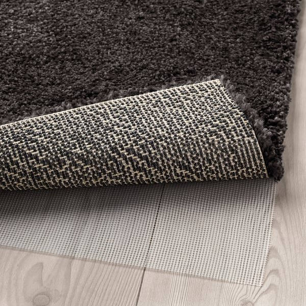 STOENSE Teppich Kurzflor, dunkelgrau, 170x240 cm