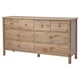 STOREMOLLA Kommode mit 8 Schubladen, graubraun lasiert, 171x50x91 cm