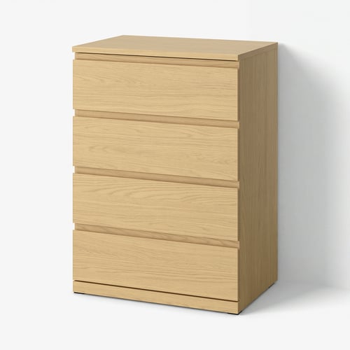 STORKLINTA Kommode mit 4 Schubladen - Eichenachbildung 70x50x98 cm