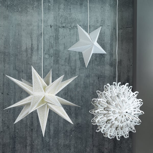 Strala Leuchtenschirm 3 D Punkte Weiss 67 Cm Ikea Schweiz